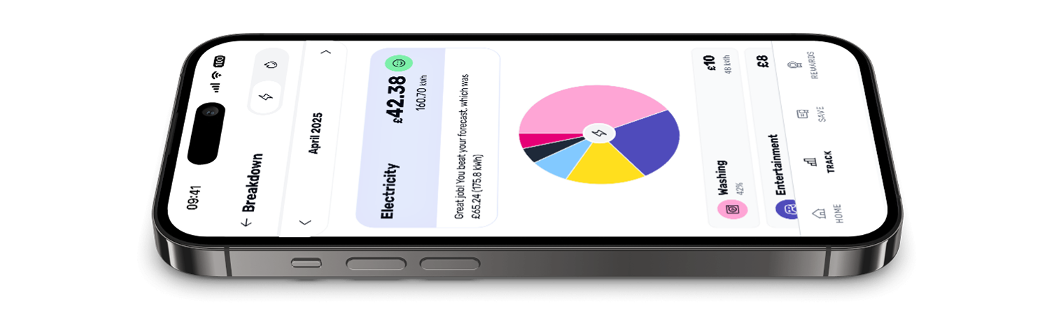 Phone showing Henrie app